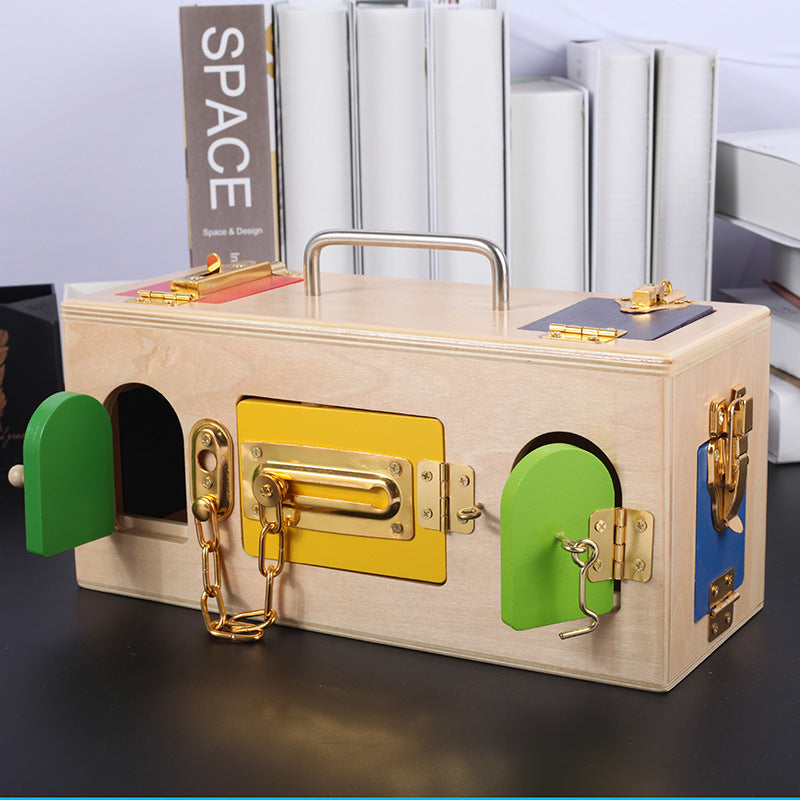 Wooden Montessori Lock Box Toy