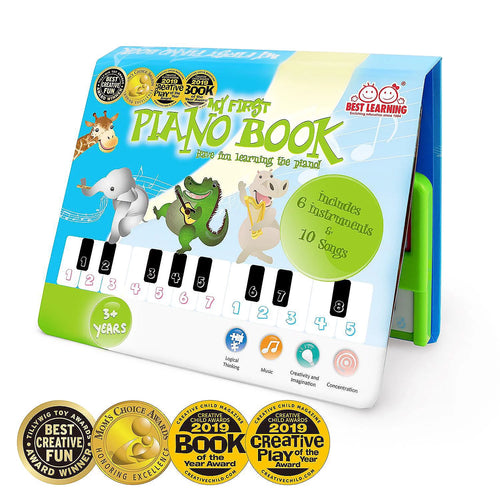 Educational Musical Toy, My First Piano Book for Boy Girl 3 4 5 Year Old Learn 10 Child Songs, Ideal Christmas Gift Birthday Present