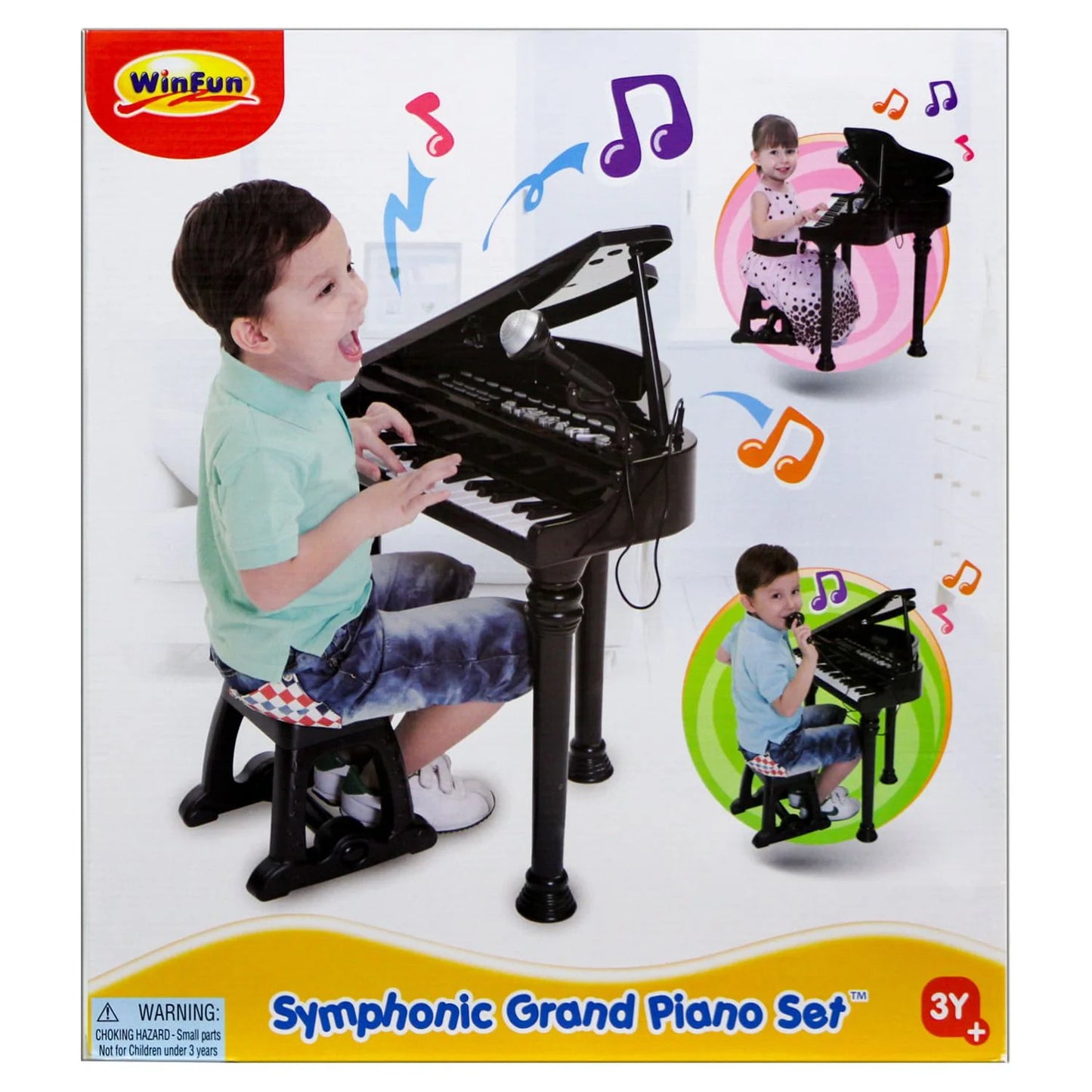 Symphonic Grand Piano with Concert Seat - Unisex Toy Recommended for Ages 3 Years and Up.