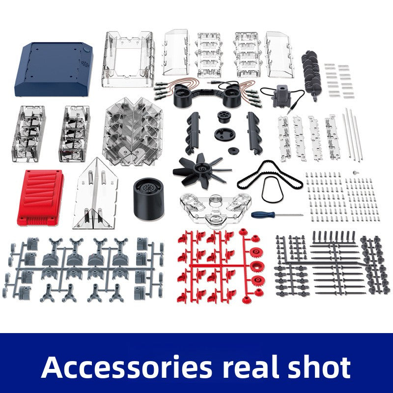 V8 Engine Model Kit – DIY STEM Mechanical Building Toy