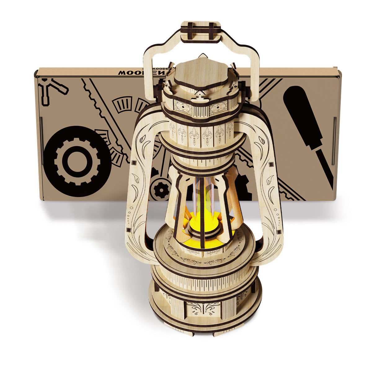 3D Wooden Illuminated Lantern Puzzle Kit