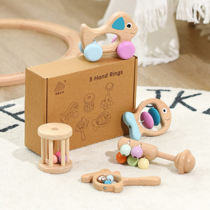 Wooden Rattle and Music Toy Set