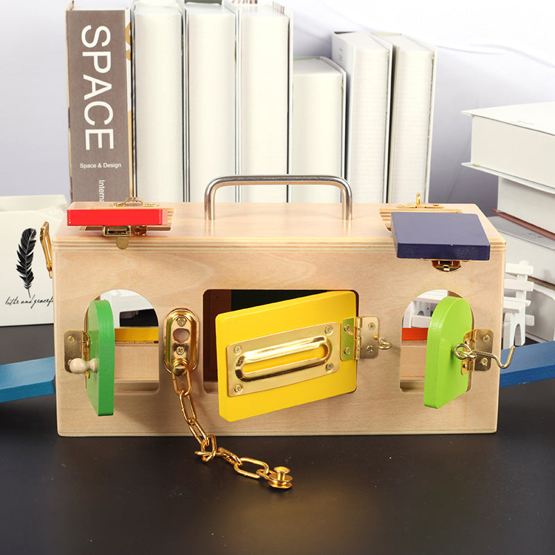 Wooden Montessori Lock Box Toy