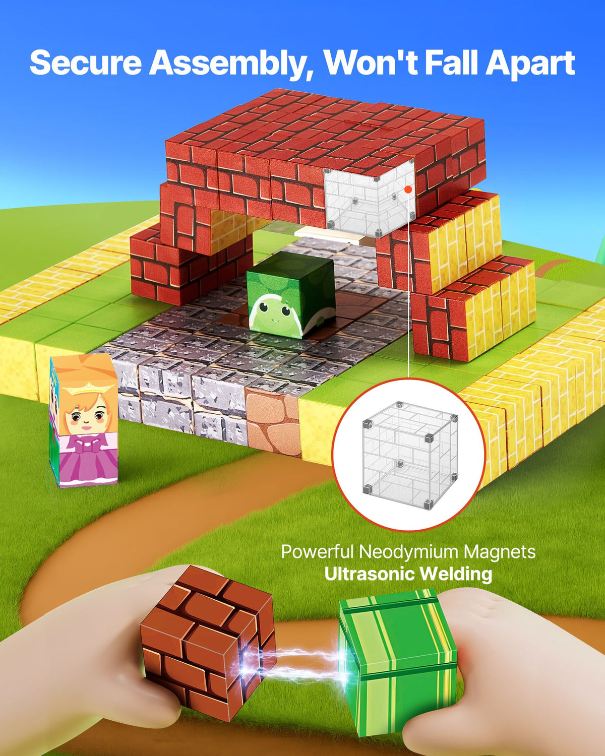 100-Piece Magnetic Building Blocks for Kids