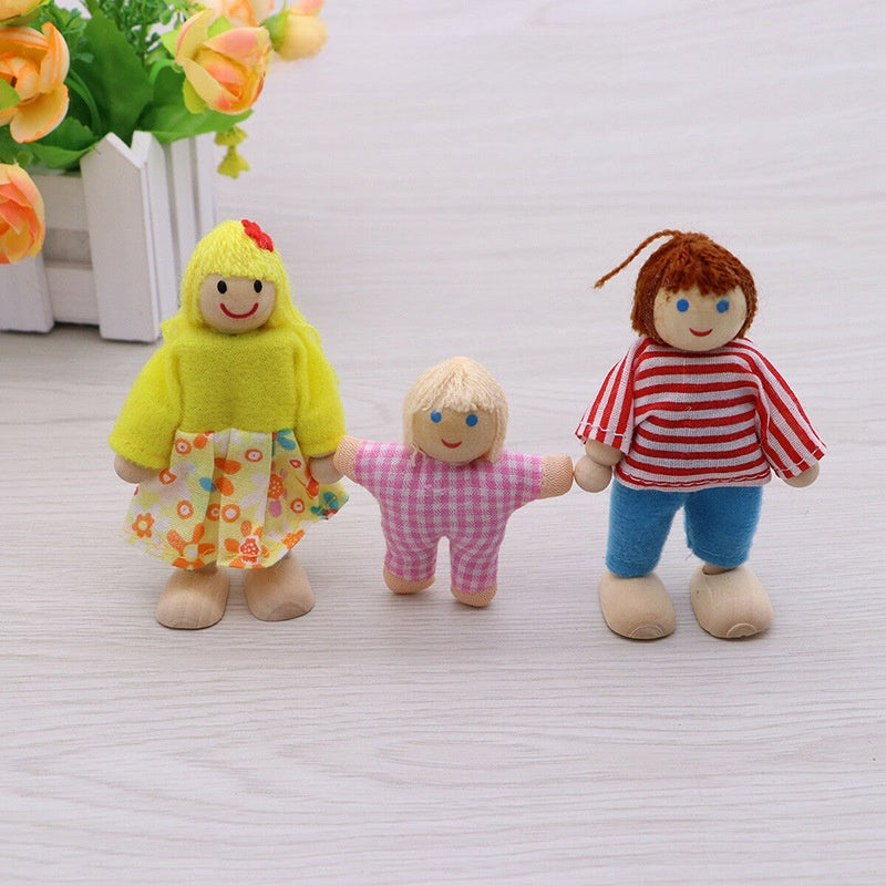 Wooden Articulated Family Dolls
