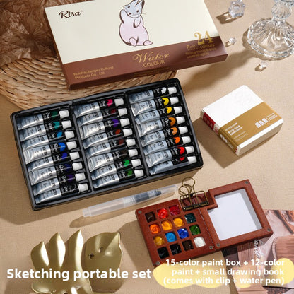 Portable Watercolor Paint Box for Kids