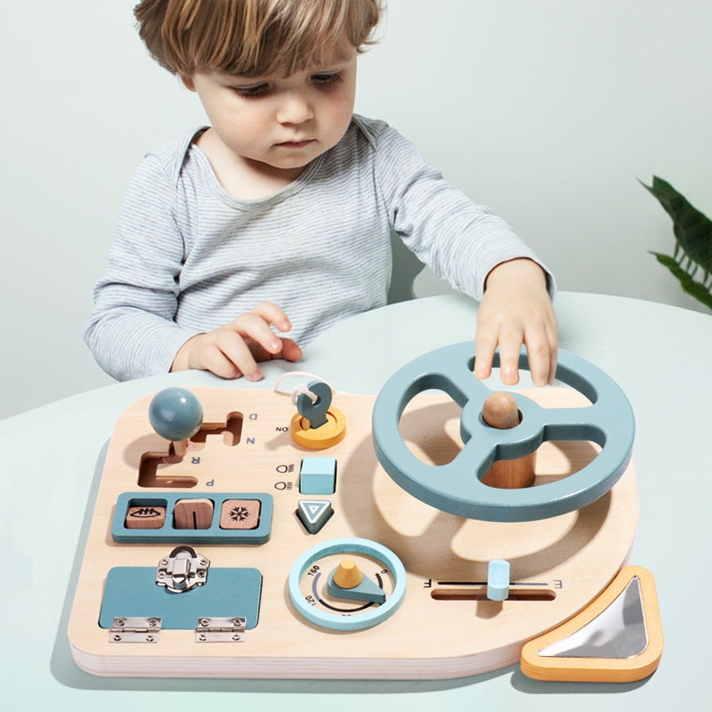 Montessori Wooden Steering Wheel Toy