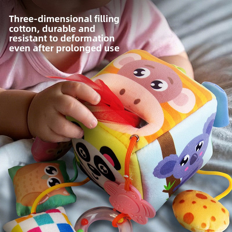Baby Stroller Hanging Fabric Pull-Tissue Sensory Toy