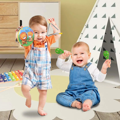 Baby Music Toys Child Educational Wooden Musical Instrument Set for 1-4 Birthday Toddler Toys