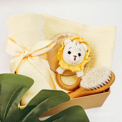 Pure Cotton Crochet Baby Rattle Gift Set