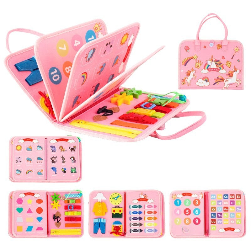 Felt Busy Board for Kids Fine Motor Skills