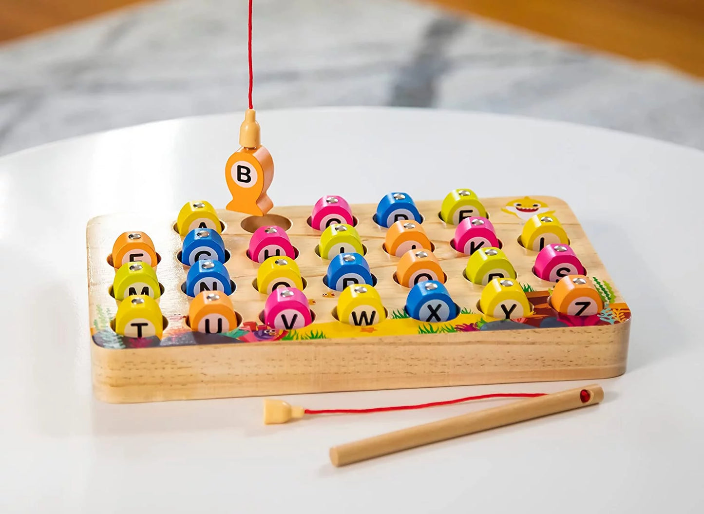 Baby Shark Alphabets Fishing Game - Montessori Toys for Toddlers