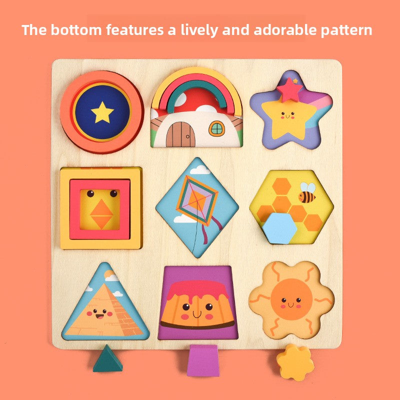 Montessori Shape Puzzle Board for Kids