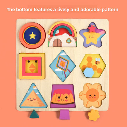 Montessori Shape Puzzle Board for Learning