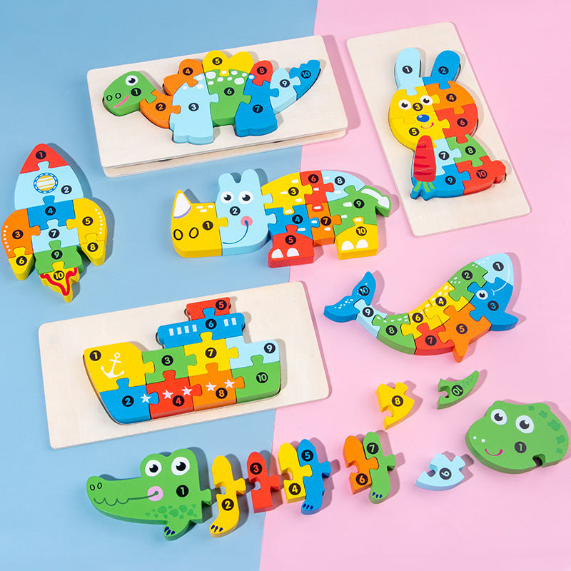 Wooden 3D Puzzle Models for Kids