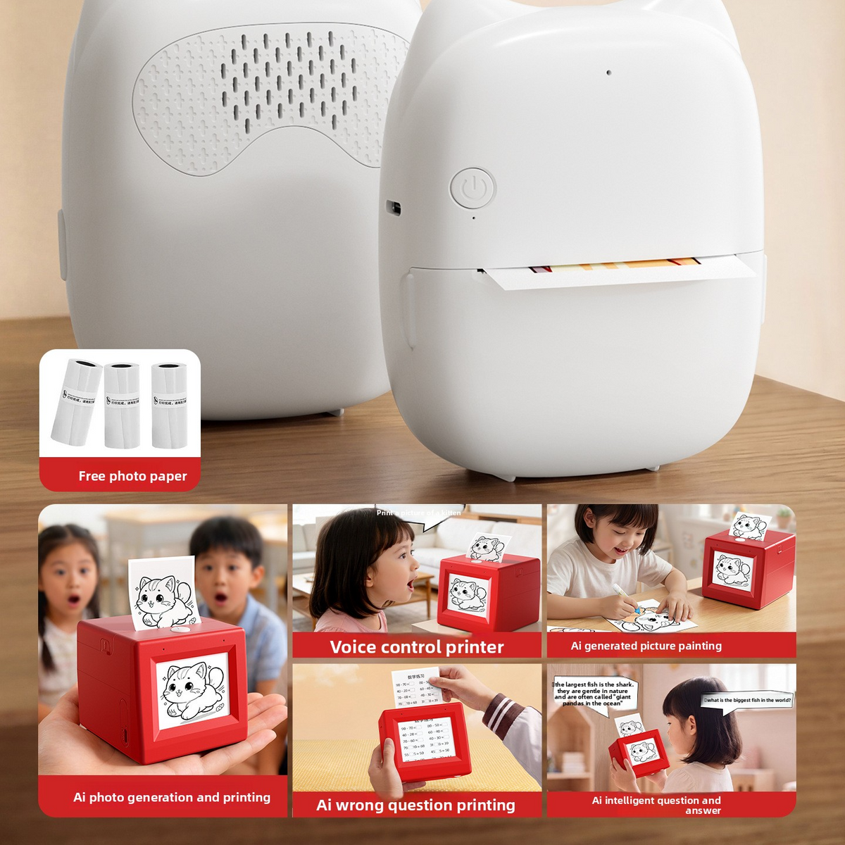 Magic Voice Printing Toy for Kids Ai unicorn printer