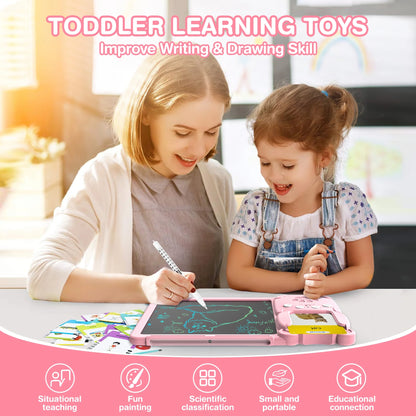 Talking Flash Cards with LCD Writing Drawing Tablet, 224 Sight Words Educational Montessori Learning Toy for 3 4 5 6 7 Year Olds Kids Boys Girls, Autism Speech Therapy Gift for Autistic Children