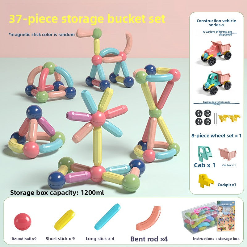 Magnetic Building Block Sets for Kids – 37 to 197 Pieces 37-piece set