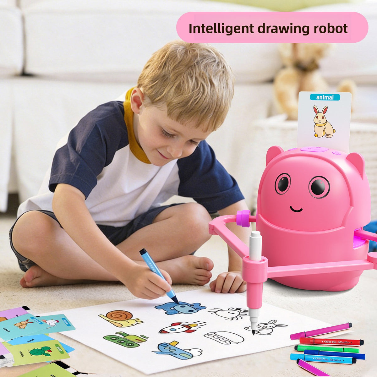 Drawing Robot with Guided Drawing Cards
