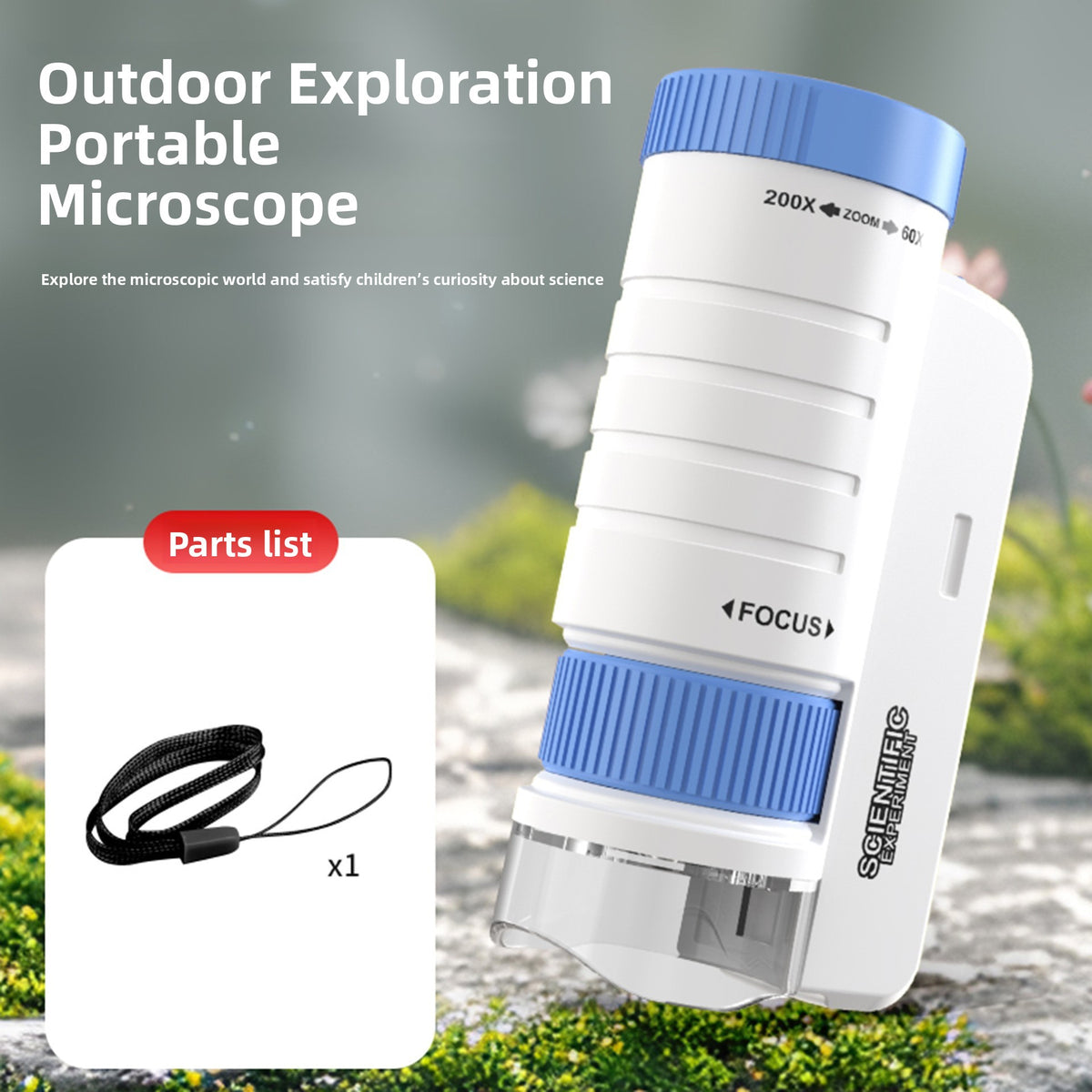 Handheld Portable Microscope for Students 200x Magnification