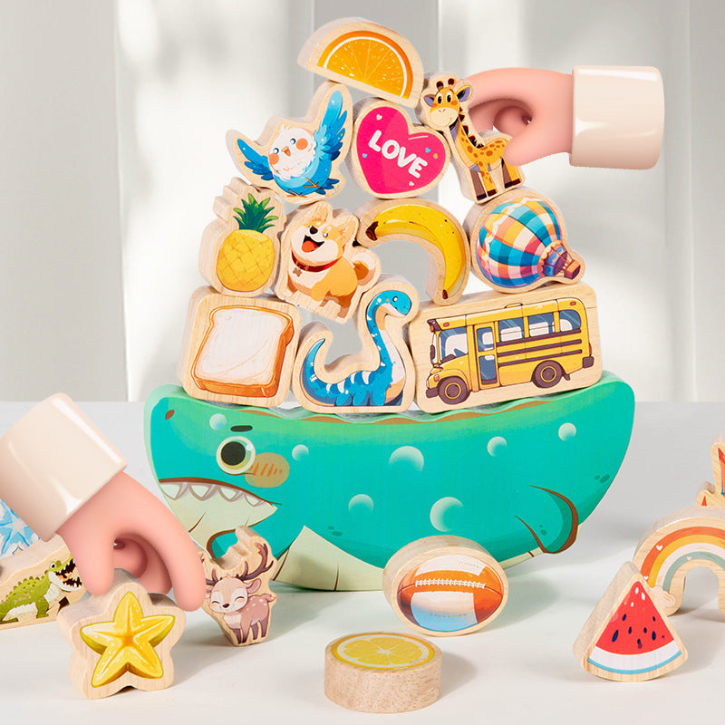 Wooden Balance Stacking Blocks for Kids