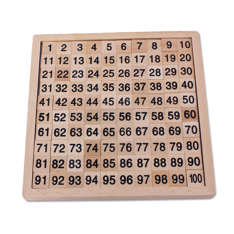 Wooden Montessori Hundred Board for Kids