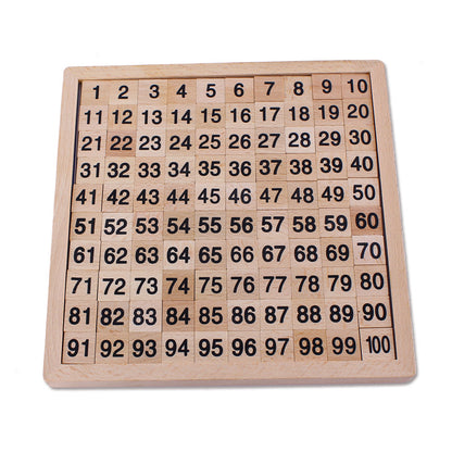 Wooden Montessori Hundred Board Educational Toy for Kids