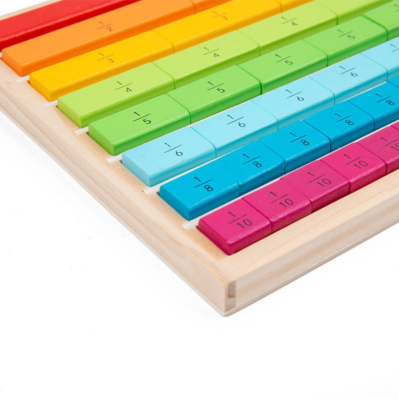 Wooden Montessori Math Sticks – Decimal or Fraction