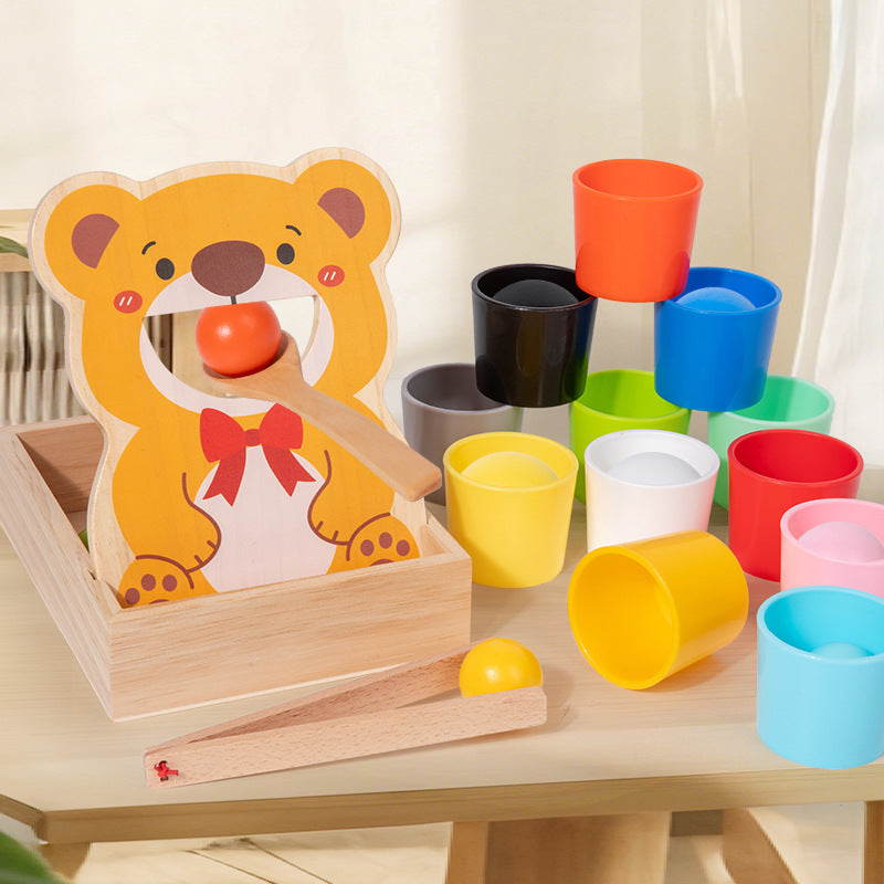 Wooden Color Matching Feeding Toy Set
