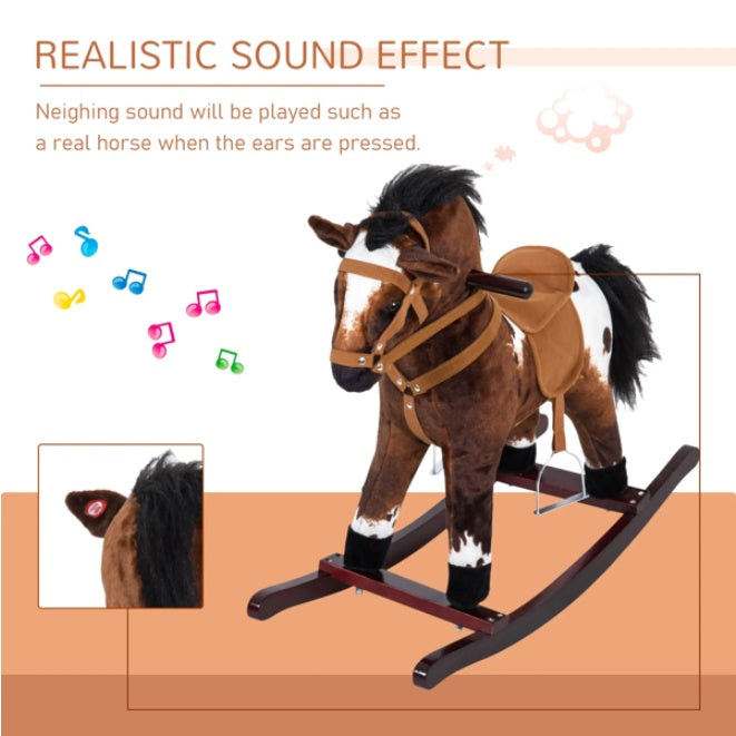 Kids Plush Rocking Horse with Sounds