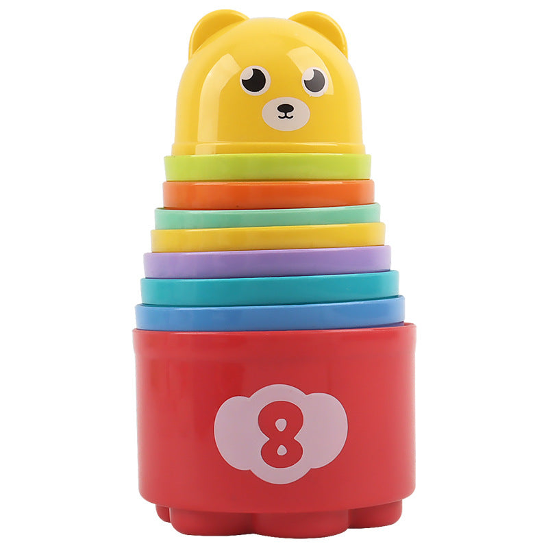 Rainbow Stacking Cups for Babies – 9-Piece Play Set