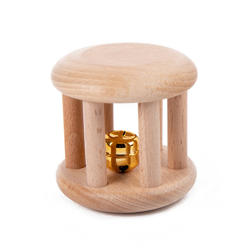 Wooden Baby Rattle Instruments – Bell & Shaker Options