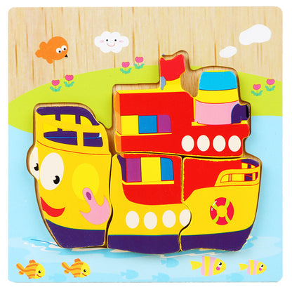 Wooden 3D Puzzle Educational Toy