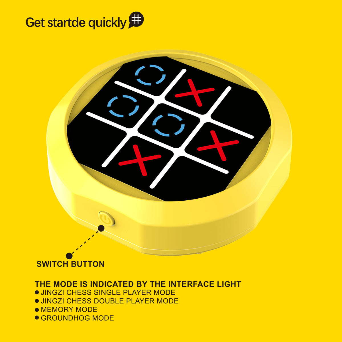 Electronic Tic-Tac-Toe Game – Memory & Two-Player Modes