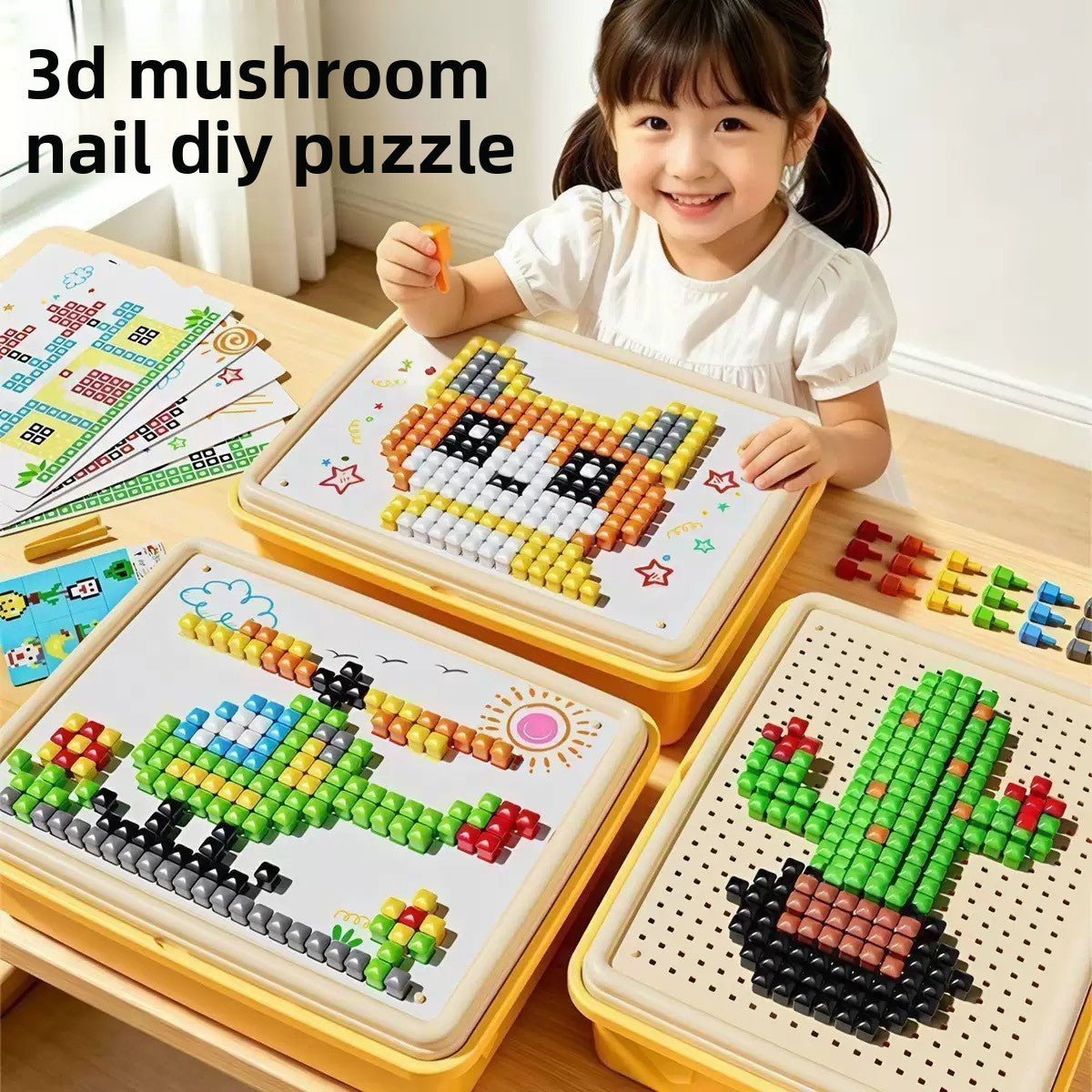 Mushroom Peg Puzzle – 420 or 480 Peg Art Sets