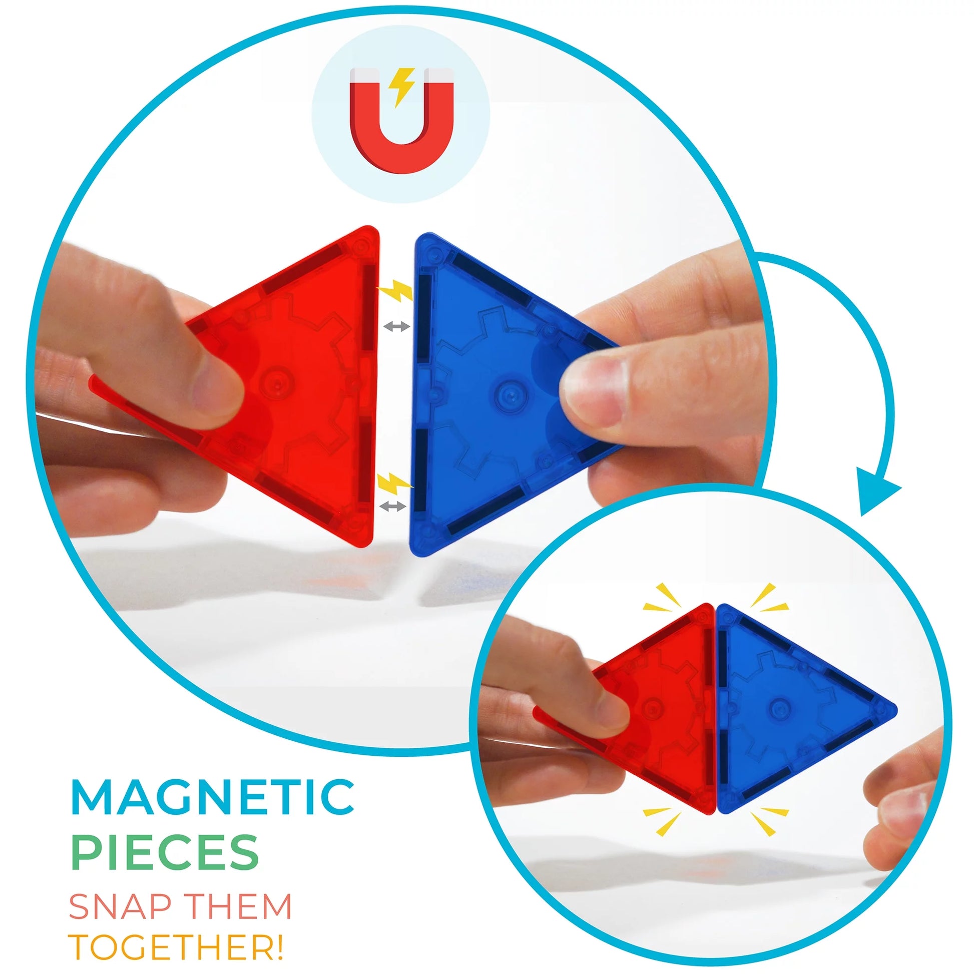 Magnetic Toy Tiles, 60 Pieces | Ages Children to Adult 3+