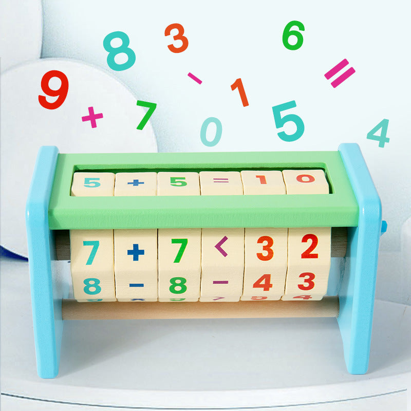 Wooden Math Cube for Kids – Hands-On Arithmetic Learning Toy