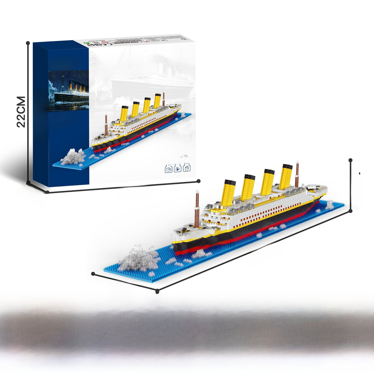 Historic Ship Building Blocks for Kids Large Iceberg Titanic