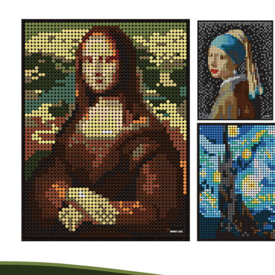 Famous Painting Building Block Sets – Mona Lisa or Pearl Earring