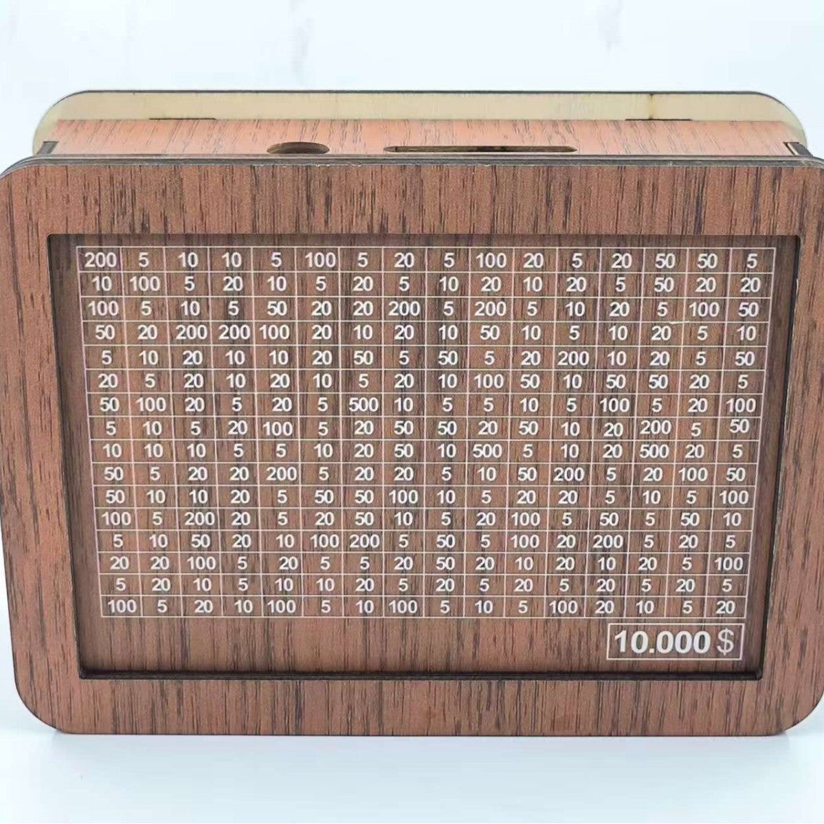 Wooden Goal Box with Counter light brown color 10000 free pen 17.2�12.5�6.5cm