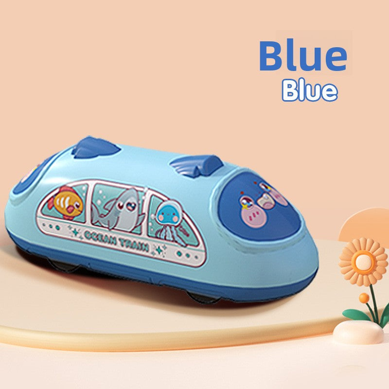 Pull-Back High-Speed Train Toy for Kids Harmony number-blue [OPP bag]]