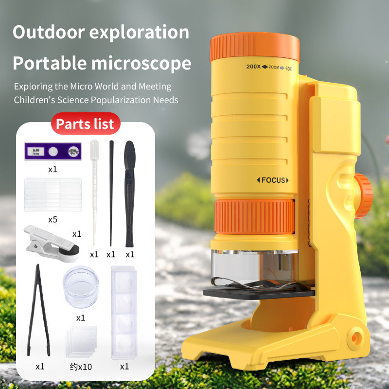 Handheld Portable Microscope for Students 200x Magnification