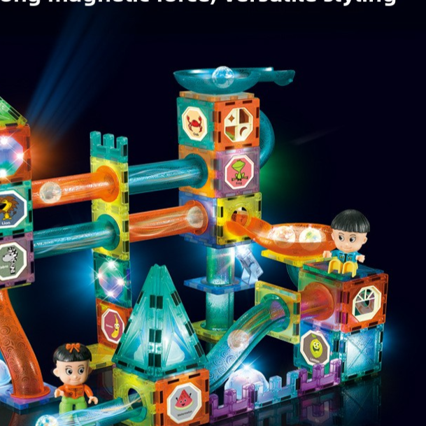 Magnetic Ball Track Building Blocks – 40, 66 or 96 Pieces