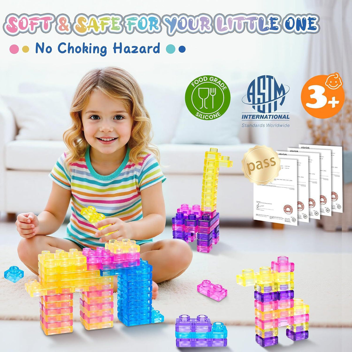 Squishy Jelly Building Blocks 40-Piece Set