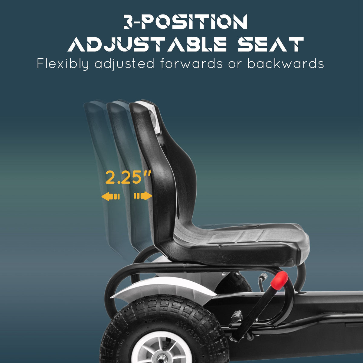 Kids Pedal Go Kart with Adjustable Seat
