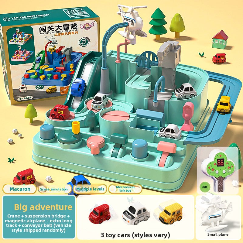 Toy Track Set with Cars and Airplane