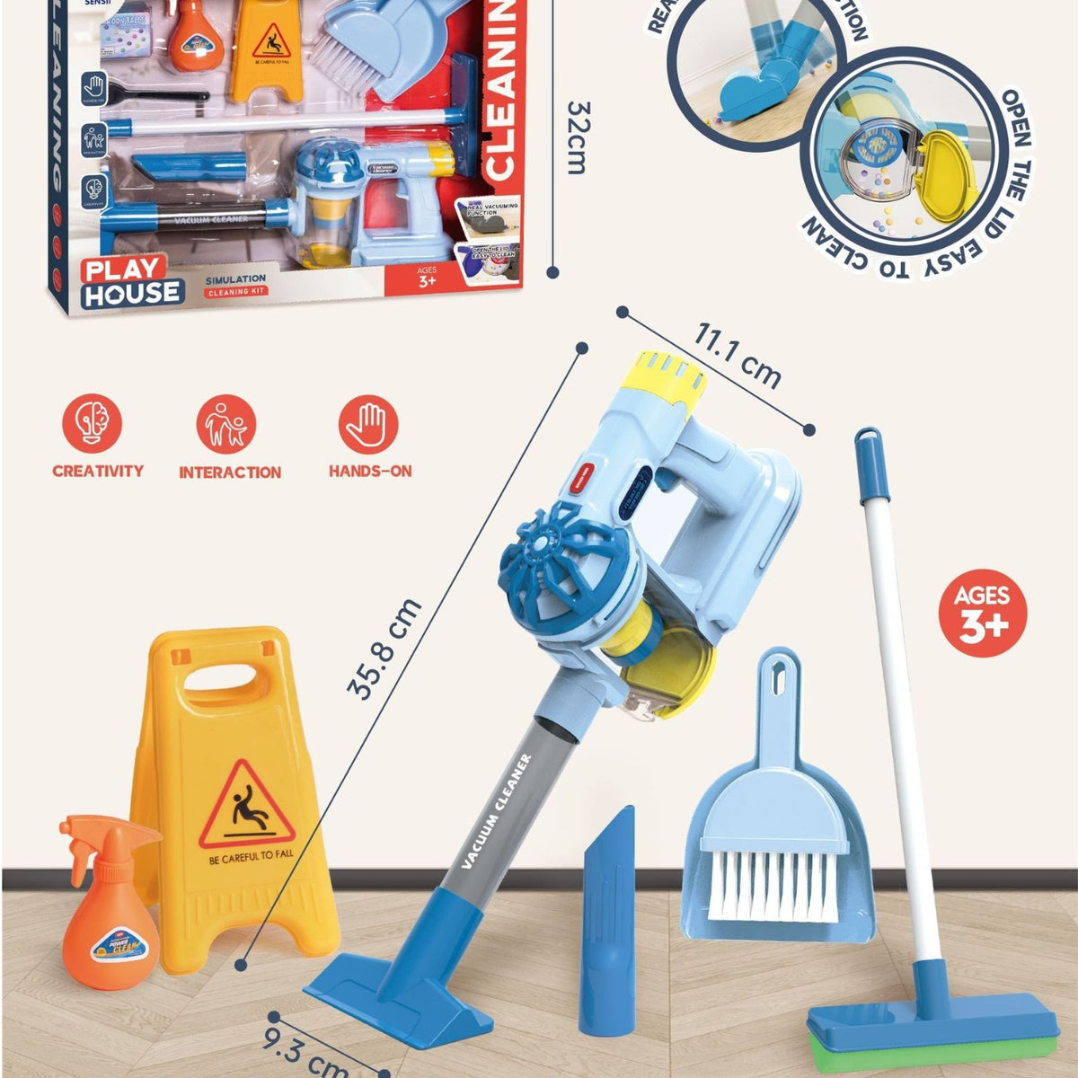 Kids Electric Pretend Vacuum Cleaner Set