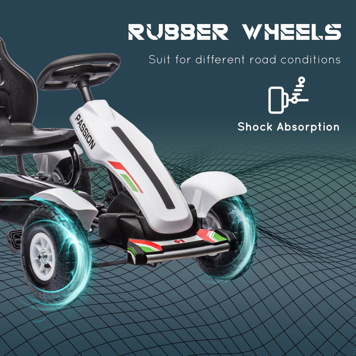 Kids Pedal Go Kart with Adjustable Seat