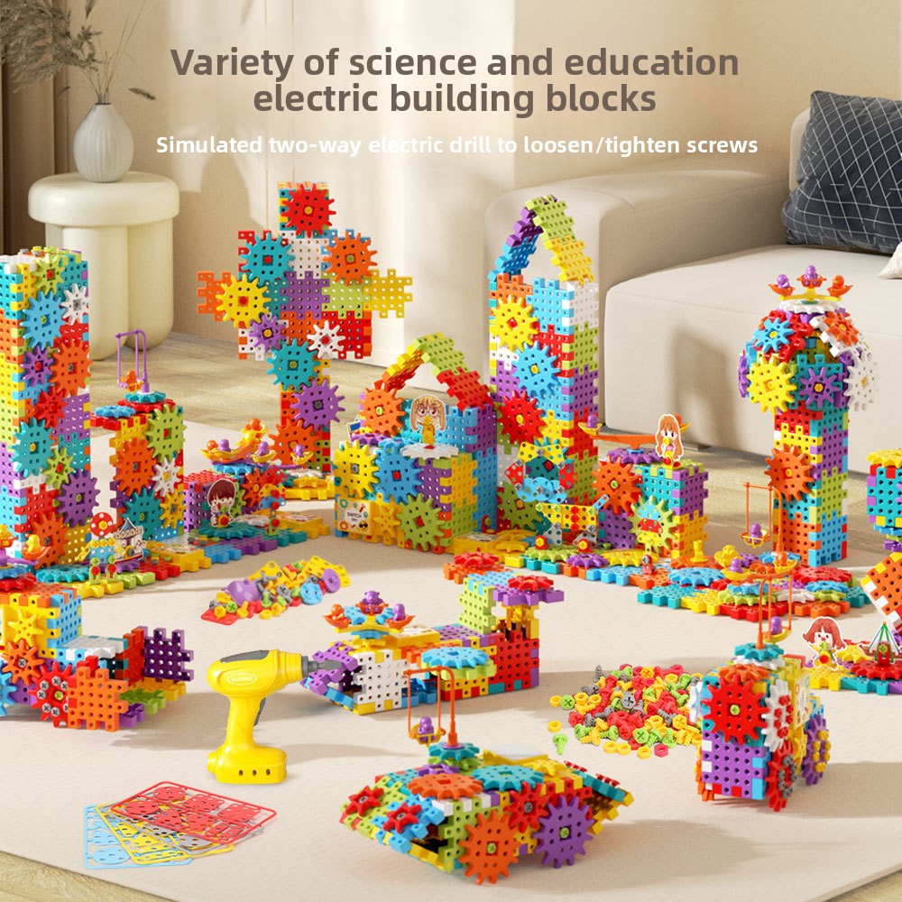 Electric Gear Building Blocks STEM Kit – 114–275 Pieces