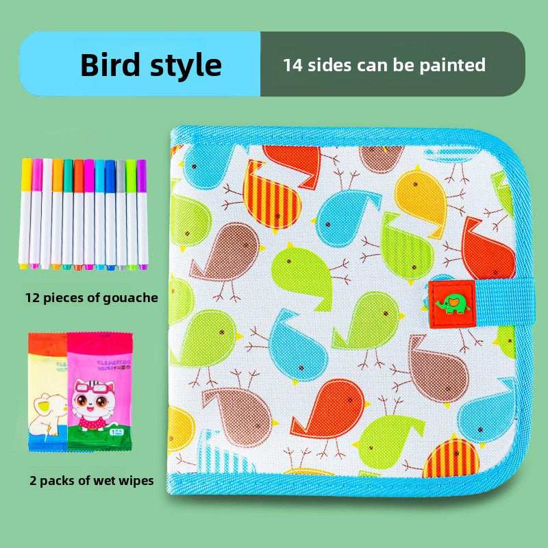 Erasable Drawing Book for Kids Bird 14Pads 12Pcs